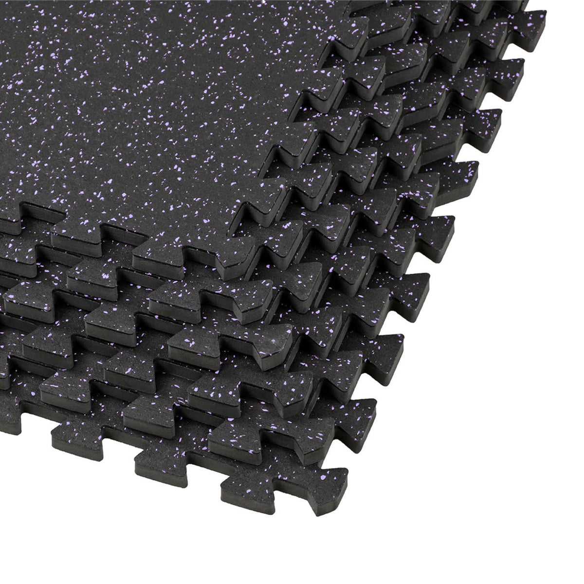 thumbnail image 2 of Xspec Extra Thick Reversible EVA Foam Gym Mats - 12 Pieces, 48 Sq Ft, Black/Purple 2 of 6