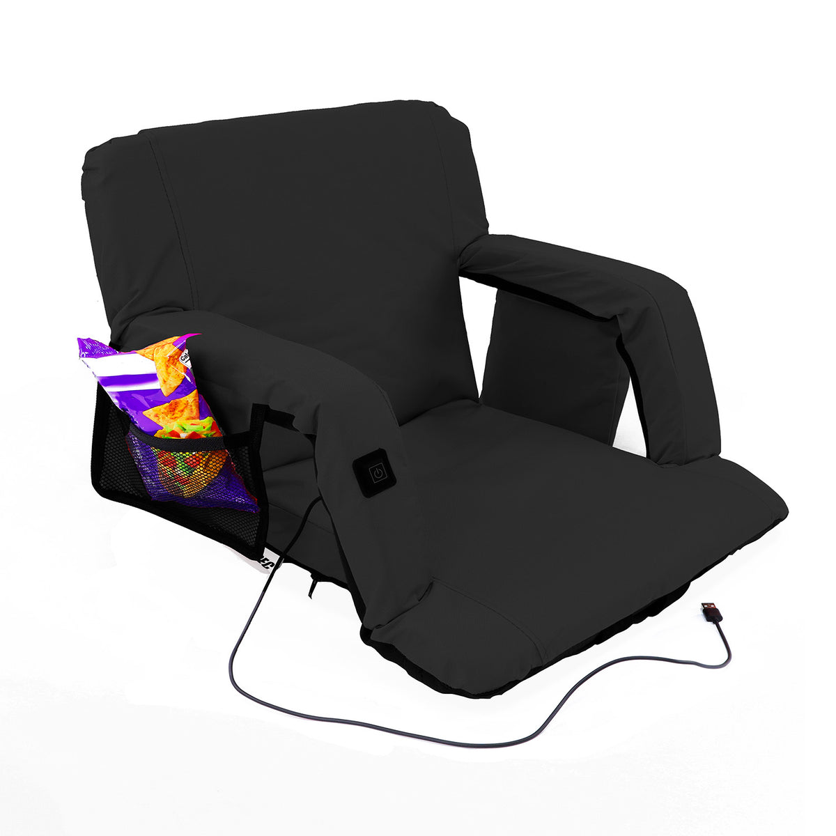 Folding Stadium Seat Cushion for Bleachers Black / A