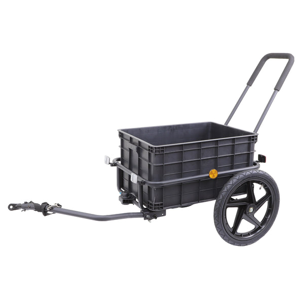Xspec 2-in-1 Bike Cargo Trailer Pushcart with Tow Hitch and Removable Handlebar