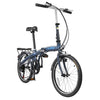 Xspec 7 Speed 20" City Folding Compact Bike, Gunmetal Blue