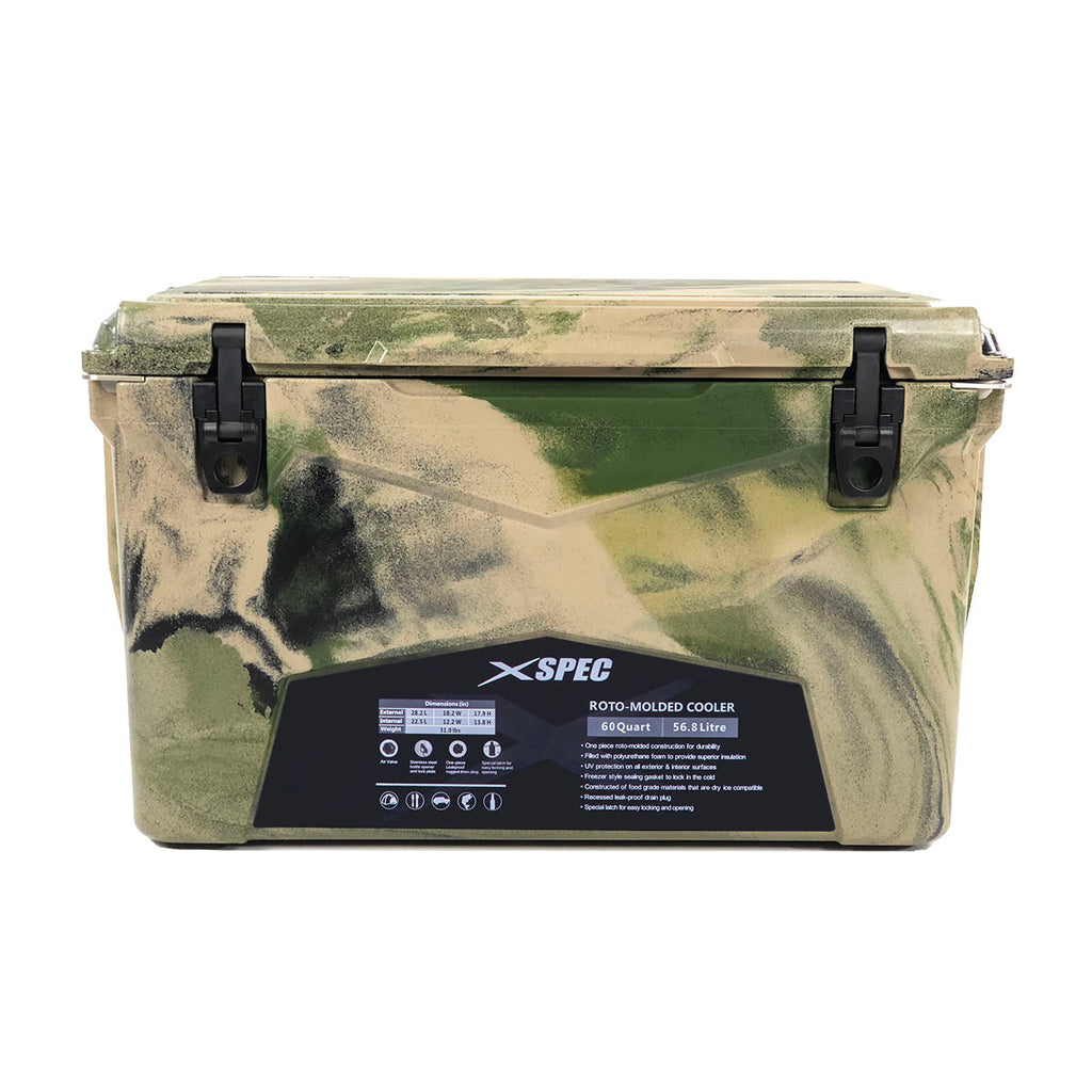 Xspec Pro Roto-Molded 60 Quart High Performance Cooler, Camouflage