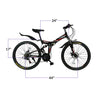 Xspec 26" 21 Speed Shimano Folding Mountain Bike, Black