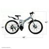 Xspec 26" 21 Speed Shimano Folding Mountain Bike, White