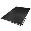 Xspec 3/8" Thick 100 Sq Ft Steel Pattern EVA Foam Floor Exercise Gym Mat 25 pcs, Black