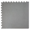 Xspec 3/8" Thick 100 Sq Ft Steel Pattern EVA Foam Floor Exercise Gym Mat 25 pcs, Grey