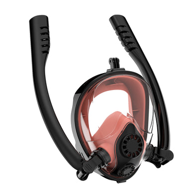 Xspec Dual Tube Snorkel Snorkeling Face Mask, Coral