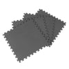 Xspec 3/8" Thick 100 Sq Ft T Pattern EVA Foam Floor Exercise Gym Mats 25 pcs, Charcoal Grey