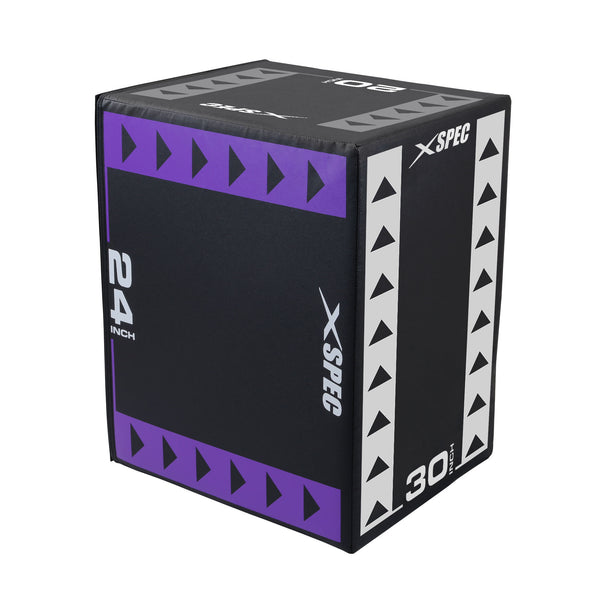 Xspec 3 in 1 Plyometric Fitness Exercise Jump Foam Box, 30" x 24" x 20"